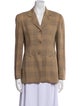 Emanuel by Emanuel Ungaro Wool Plaid Print Blazer