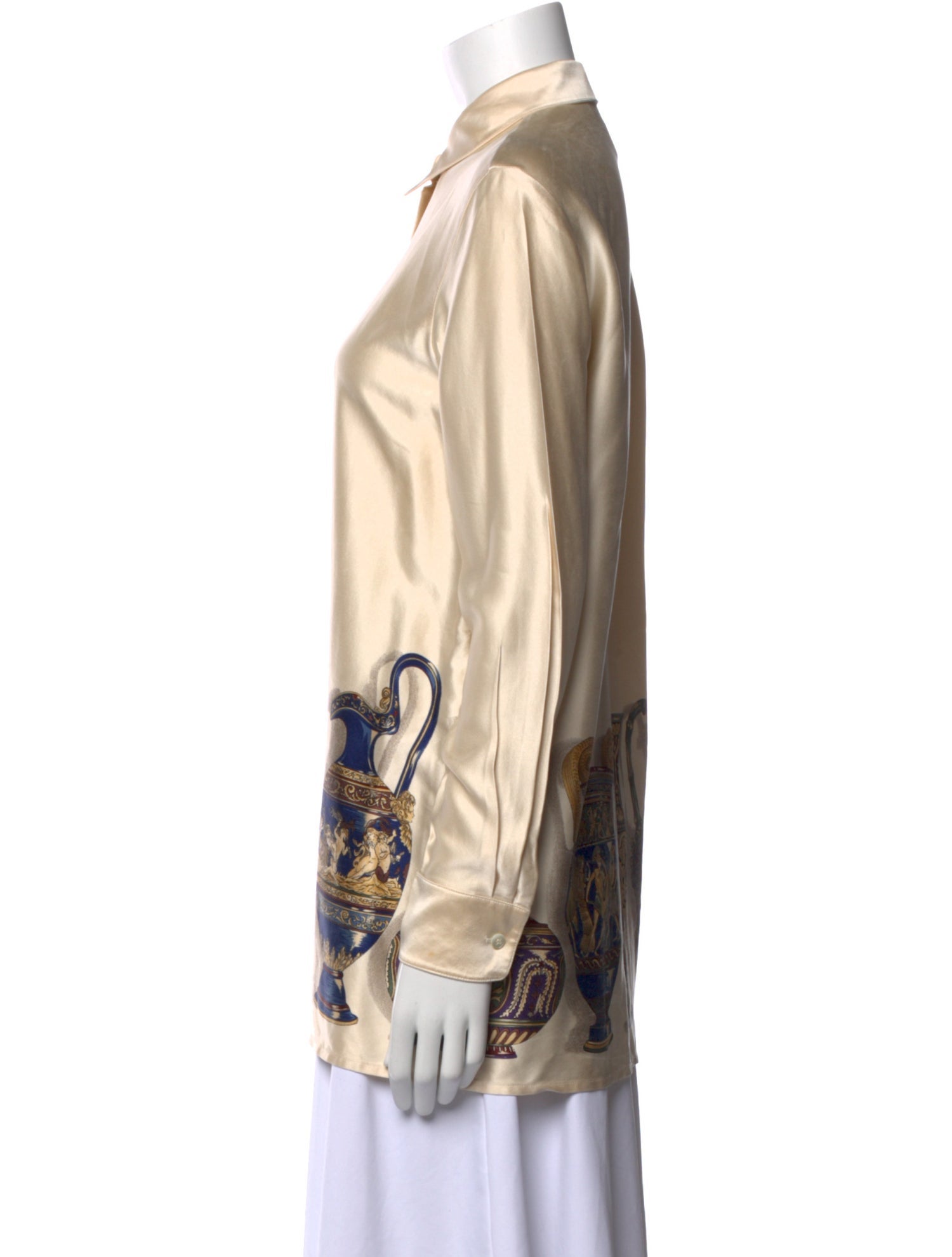 Emanuel by Emanuel Ungaro Vintage Silk Button-Up Top