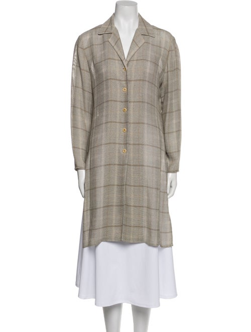 Emanuel by Emanuel Ungaro Linen Plaid Print Sweater