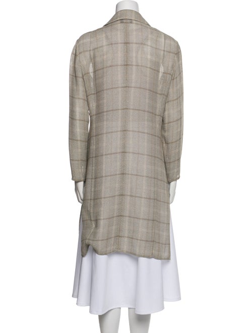 Emanuel by Emanuel Ungaro Linen Plaid Print Sweater