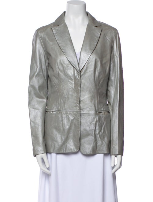 Emanuel by Emanuel Ungaro Leather Blazer