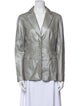 Emanuel by Emanuel Ungaro Leather Blazer