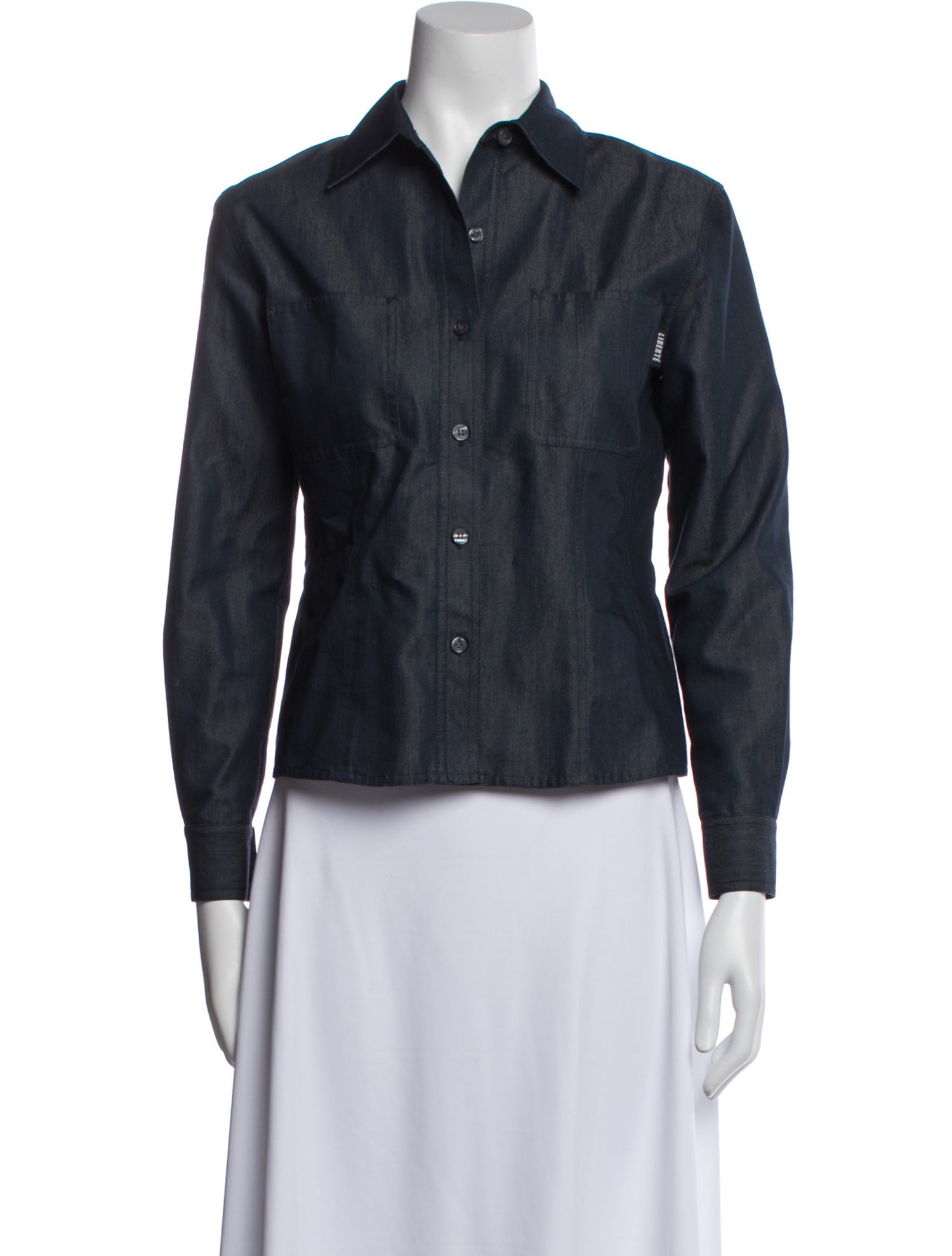 Emanuel by Emanuel Ungaro Long Sleeve Button-Up Top