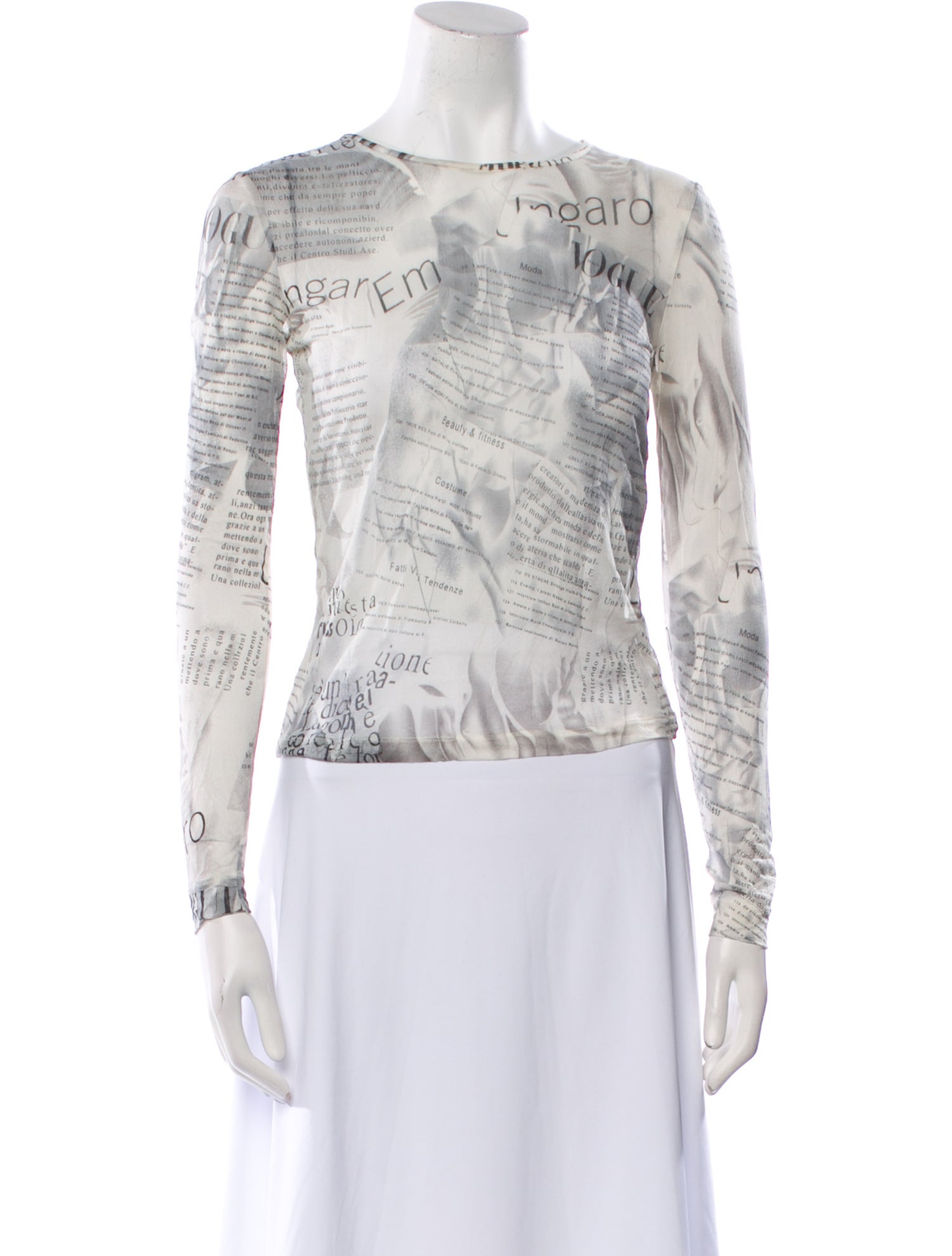 Emanuel by Emanuel Ungaro Silk Graphic Print Top
