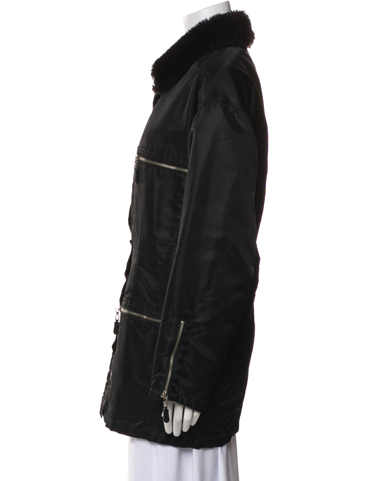 Emanuel by Emanuel Ungaro Vintage Nylon Faux Fur Coat