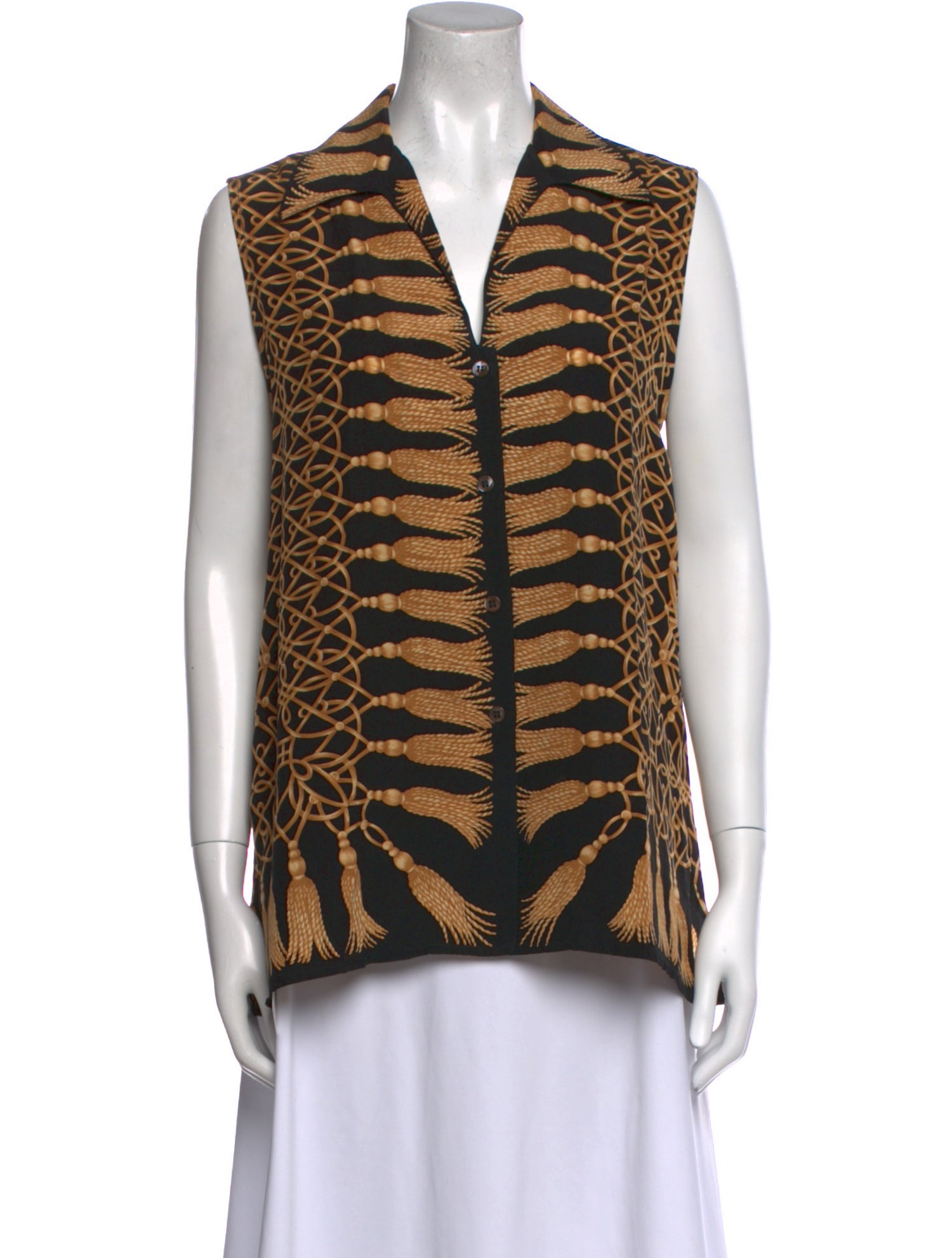 Emanuel by Emanuel Ungaro Printed Sleeveless Top