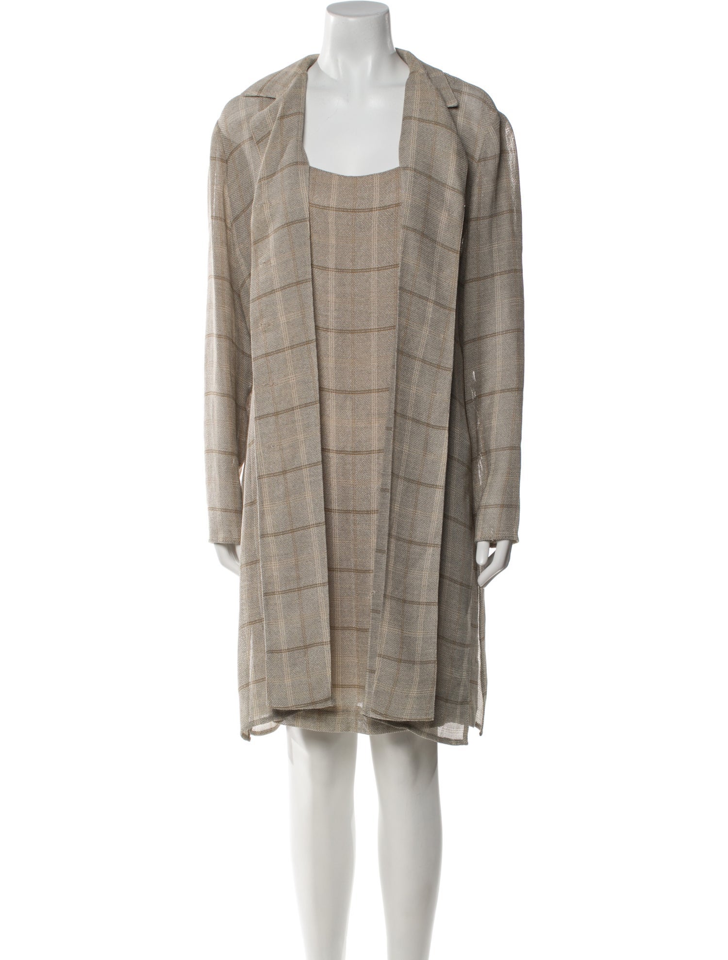 Emanuel by Emanuel Ungaro Plaid Print Dress Set