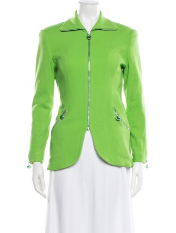 Pre-owned Emanuel By Emanuel Ungaro Vintage Wool Blazer In Green