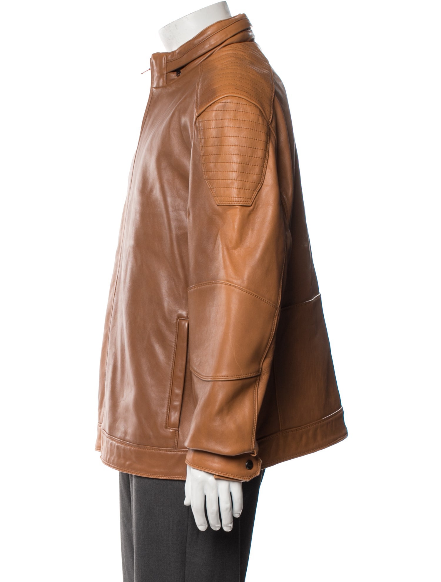Emanuel by Emanuel Ungaro Leather Moto Jacket