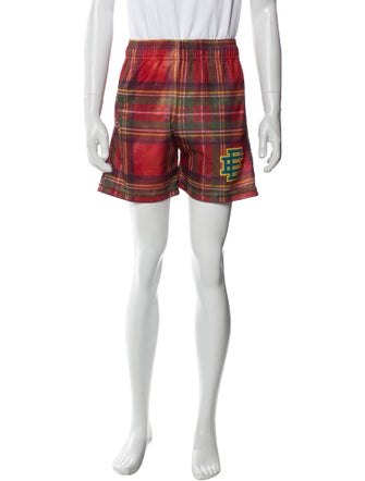Eric Emanuel EE Plaid Print Jogger Shorts