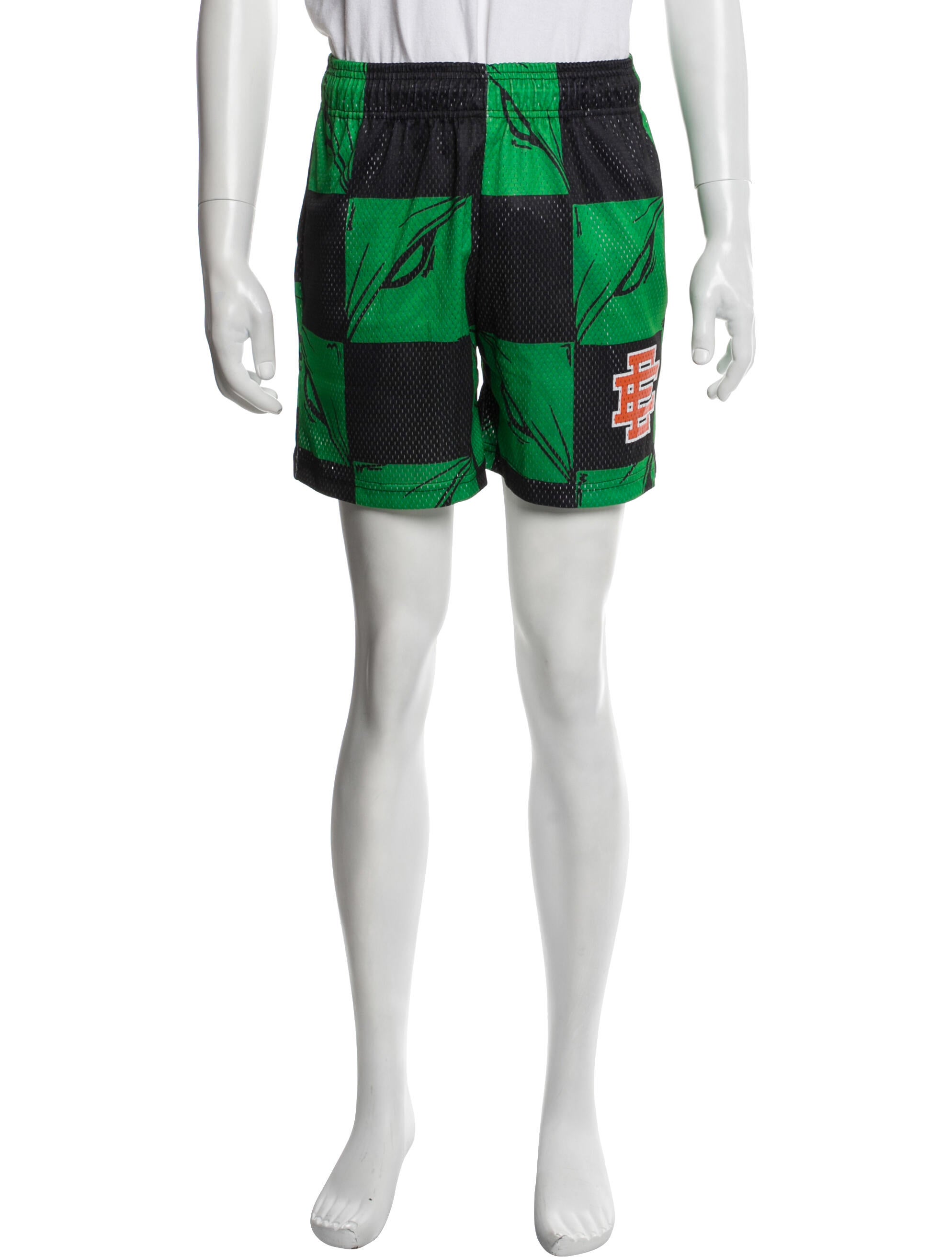 Eric Emanuel EE Plaid Print Athletic Shorts