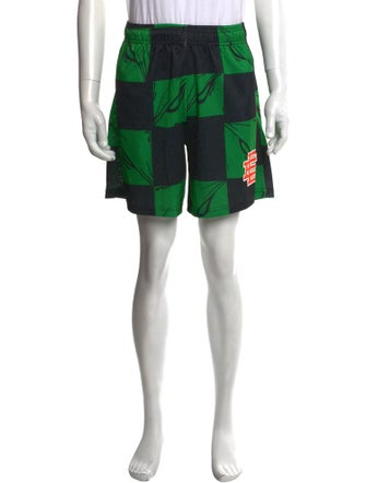 Eric Emanuel EE Plaid Print Jogger Shorts