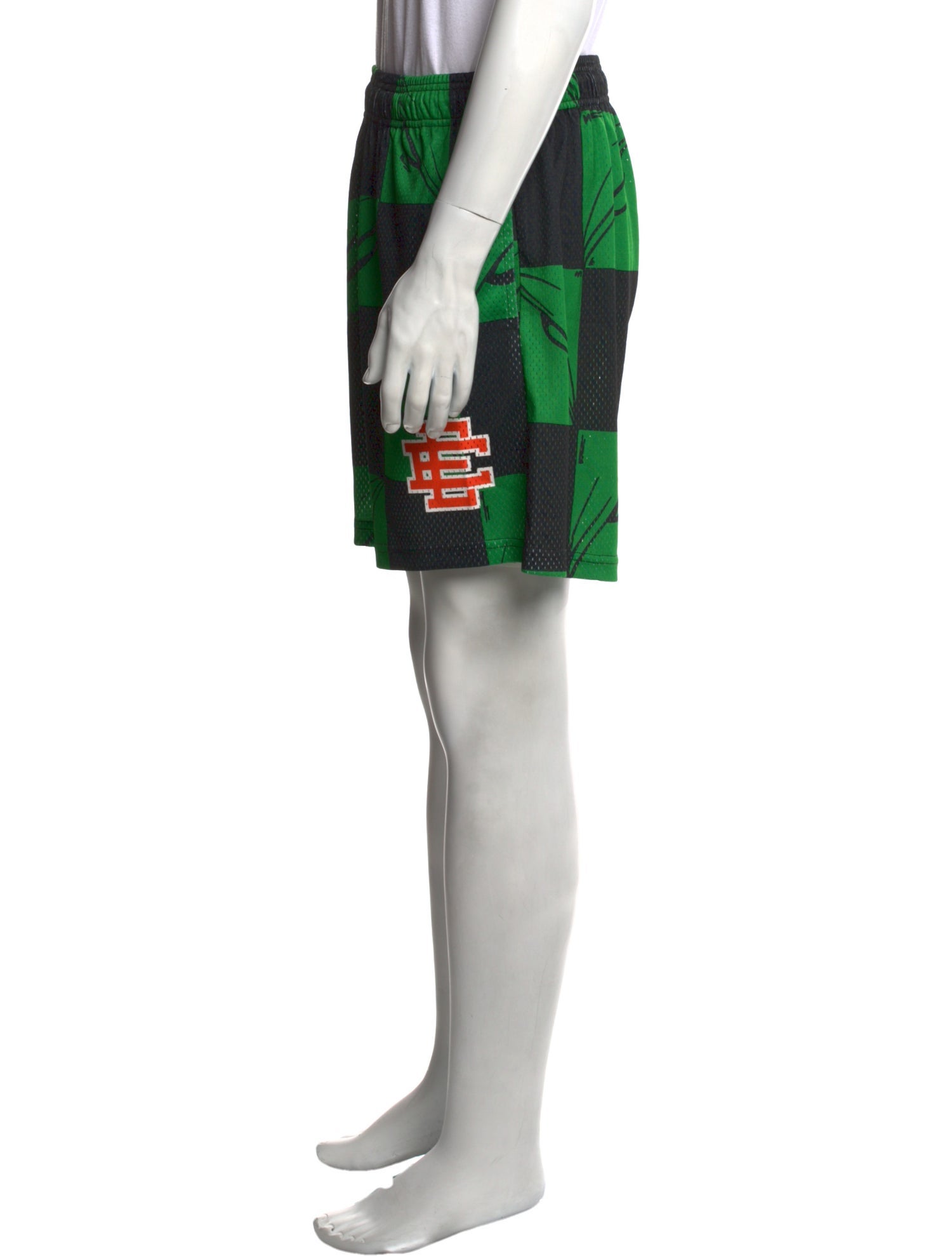 Eric Emanuel EE Plaid Print Jogger Shorts