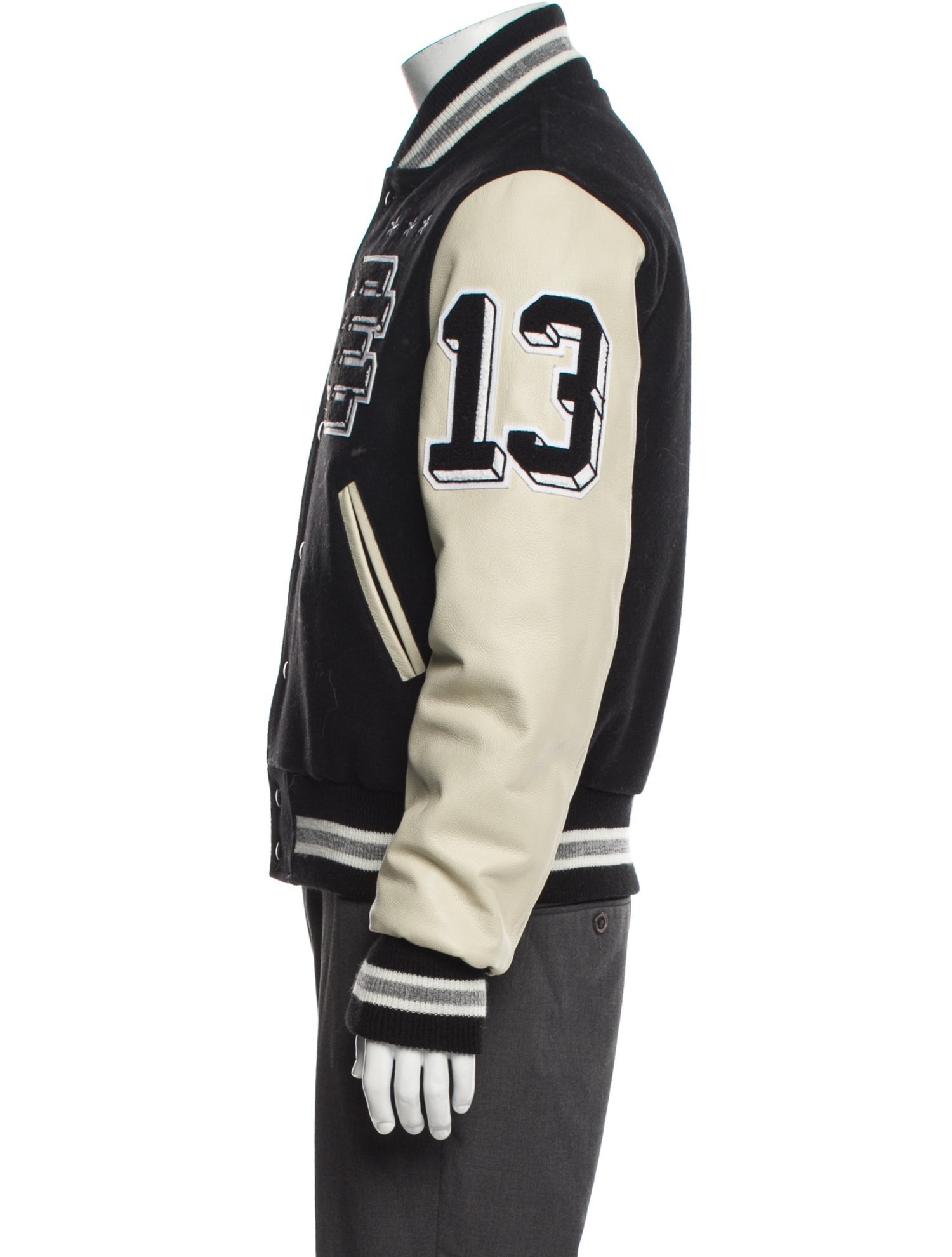 Eric Emanuel EE Wool Striped Varsity Jacket