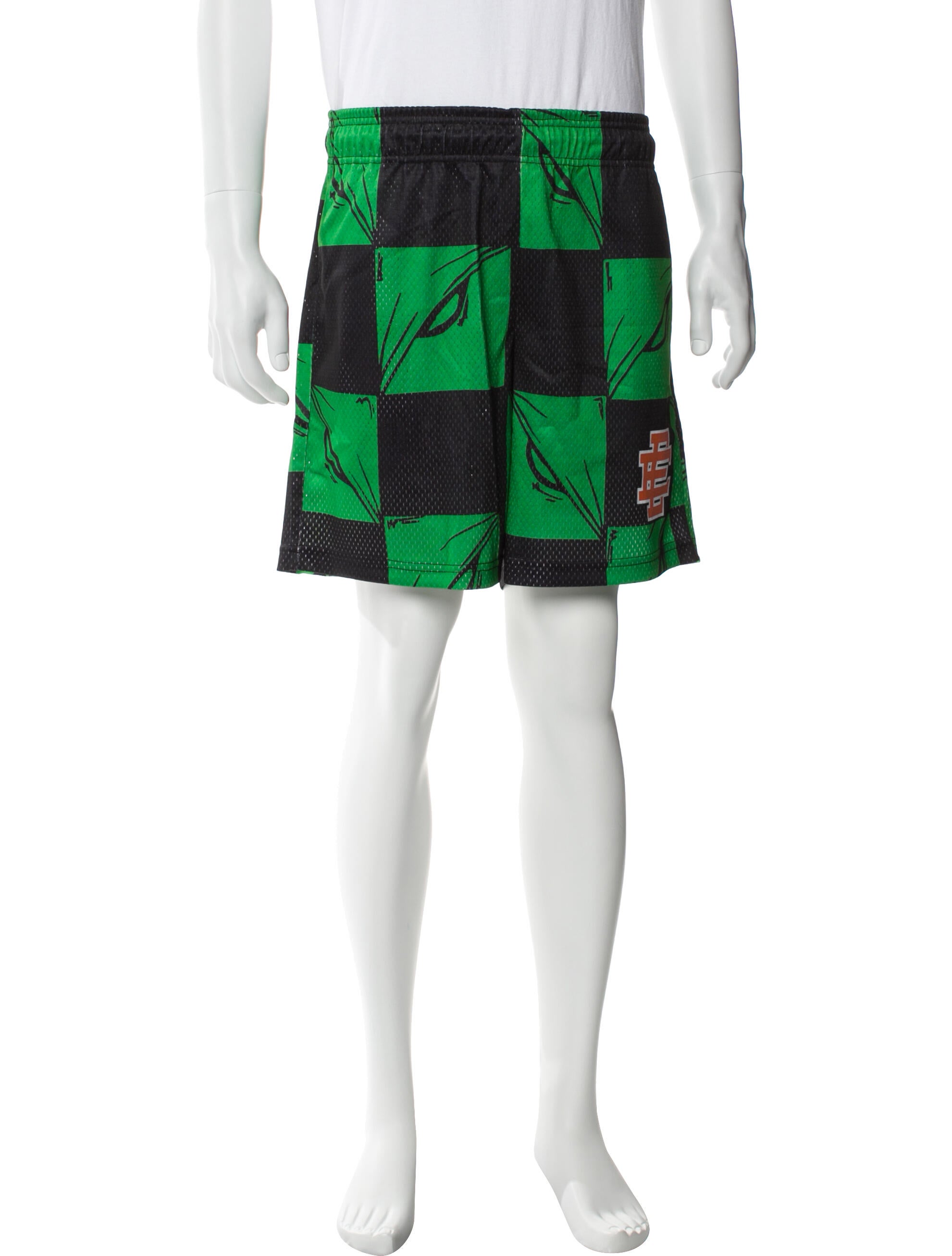 Eric Emanuel EE Plaid Print Jogger Shorts