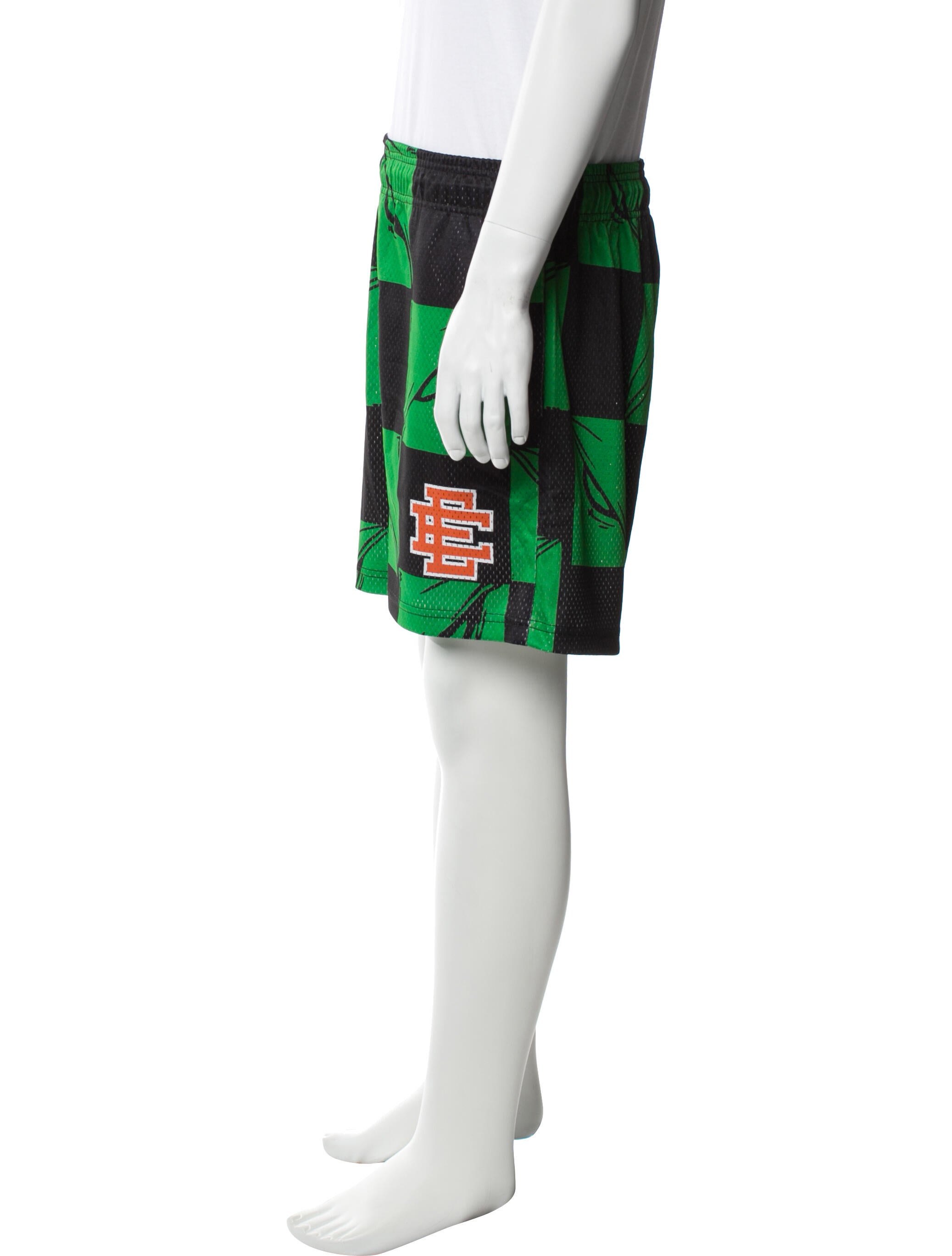 Eric Emanuel EE Plaid Print Jogger Shorts