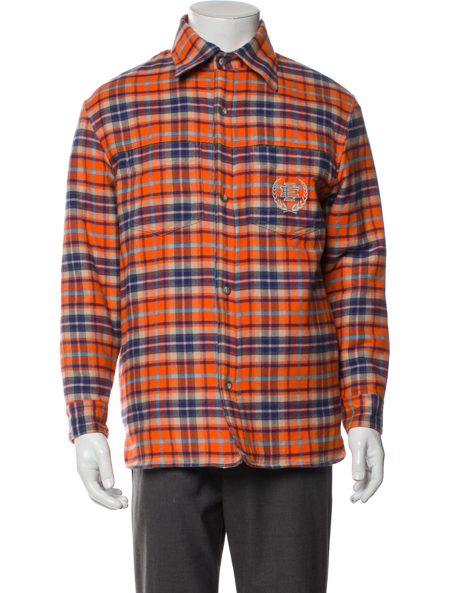 Eric Emanuel EE Plaid Print Trucker Jacket