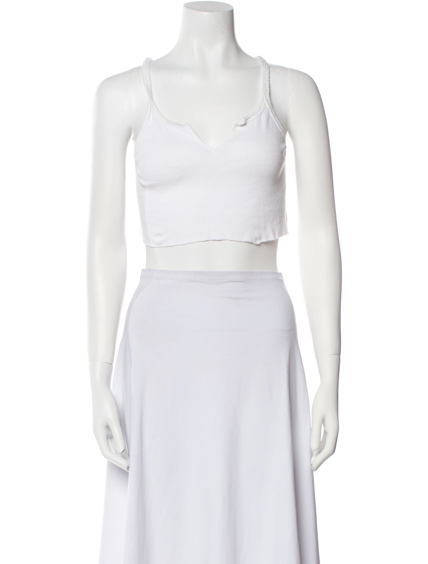 Éterne Square Neckline Sleeveless Crop Top