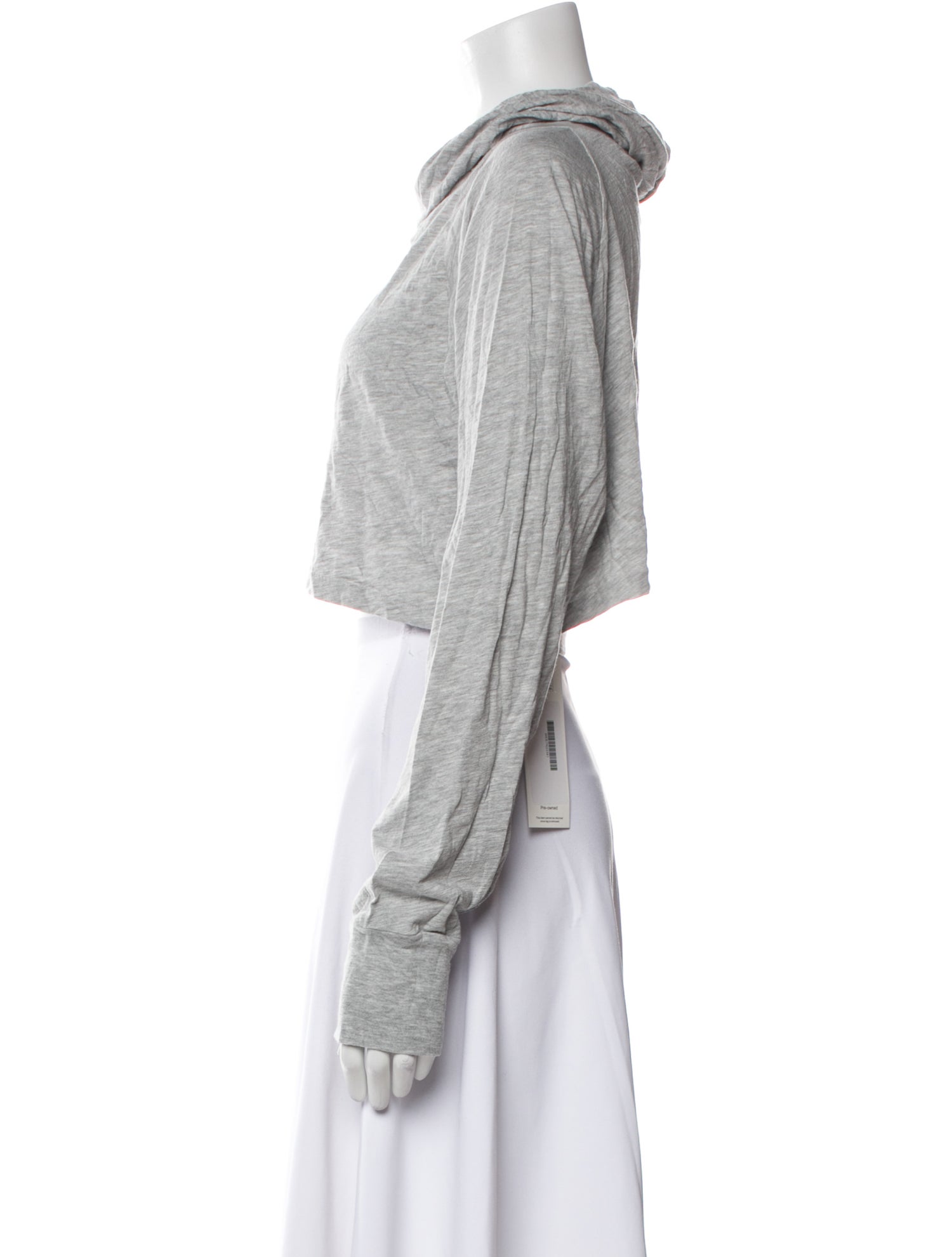 Éterne Cowl Neck Long Sleeve Crop Top