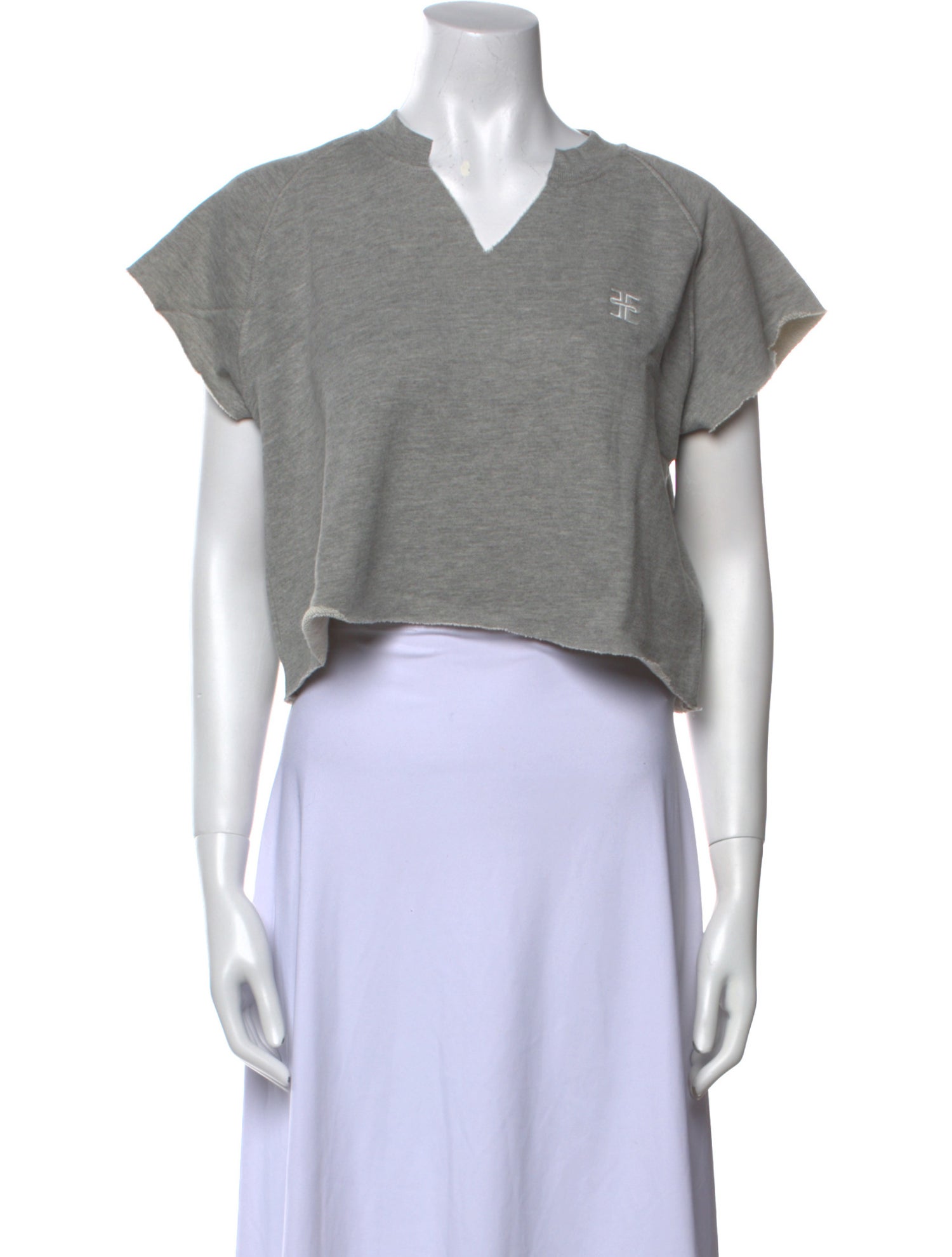 Éterne V-Neck Short Sleeve Crop Top