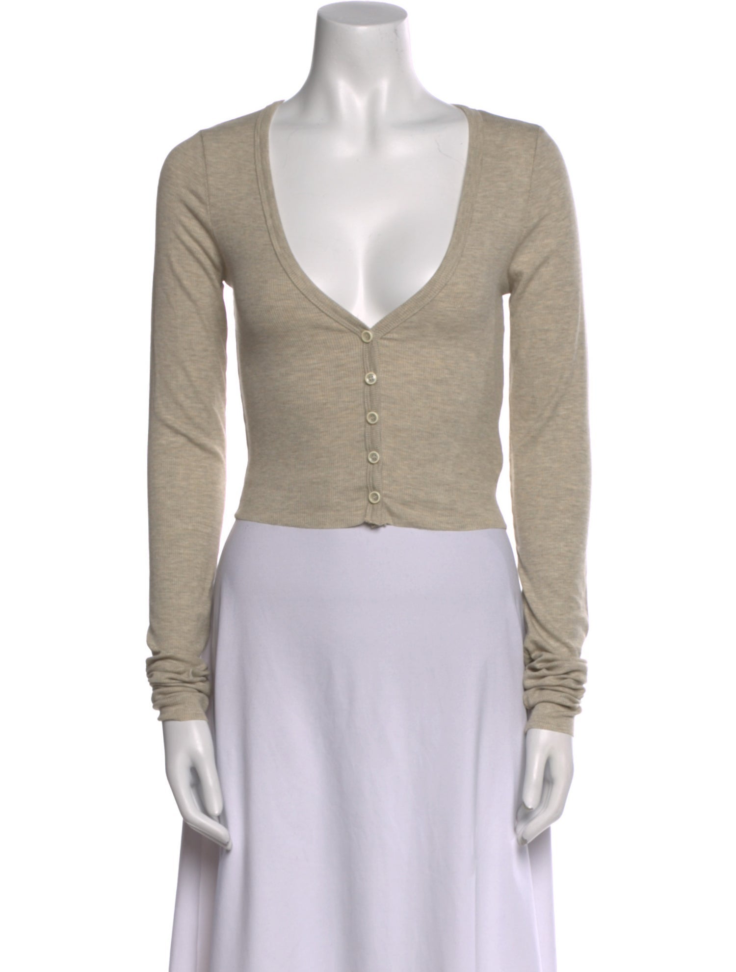 Éterne V-Neck Long Sleeve Crop Top