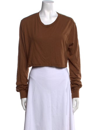 Éterne Scoop Neck Long Sleeve Crop Top