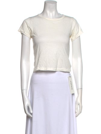 Éterne Bateau Neckline Short Sleeve Crop Top