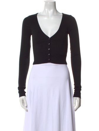 Éterne V-Neck Long Sleeve Crop Top