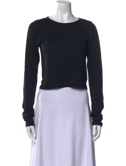 Éterne Scoop Neck Long Sleeve Crop Top