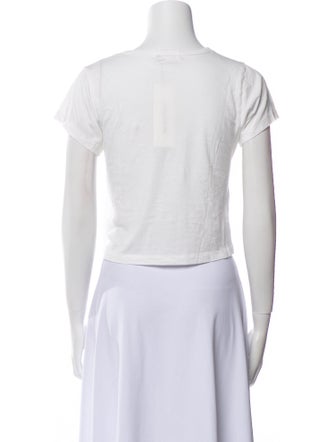 Éterne Bateau Neckline Short Sleeve Crop Top