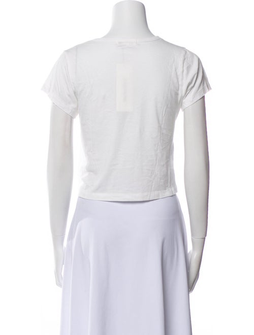 Éterne Bateau Neckline Short Sleeve Crop Top