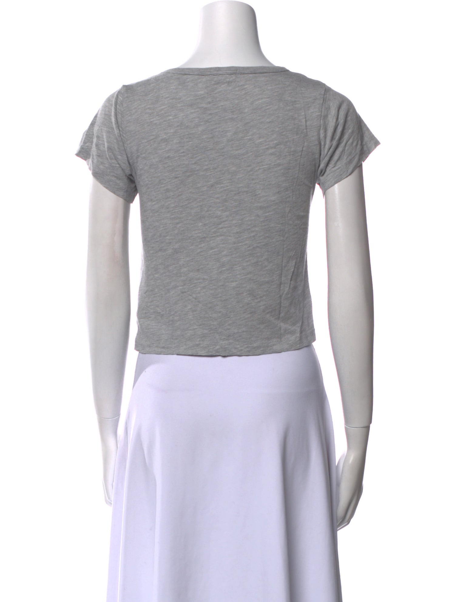 Éterne Bateau Neckline Short Sleeve Crop Top