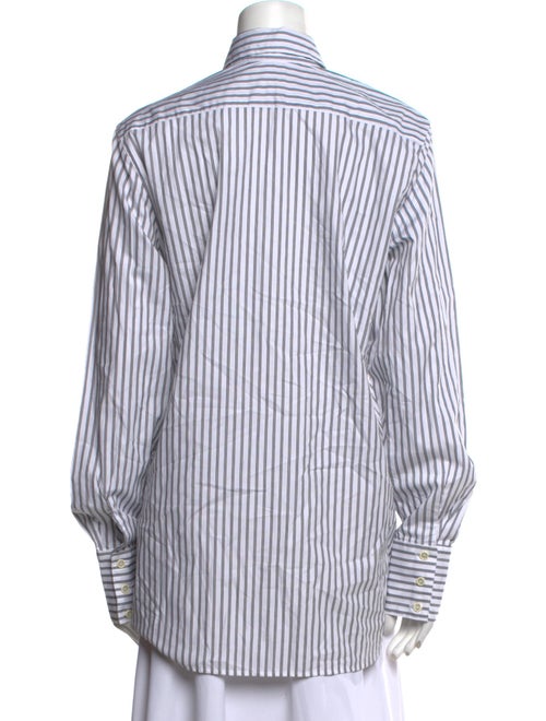 Éterne Striped Long Sleeve Button-Up Top