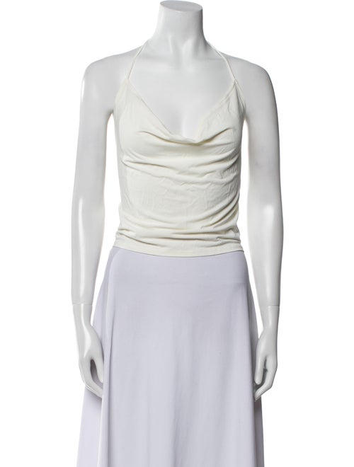 Éterne Cowl Neck Sleeveless Crop Top