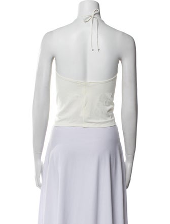 Éterne Cowl Neck Sleeveless Crop Top