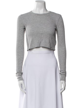 Éterne Crew Neck Long Sleeve Crop Top