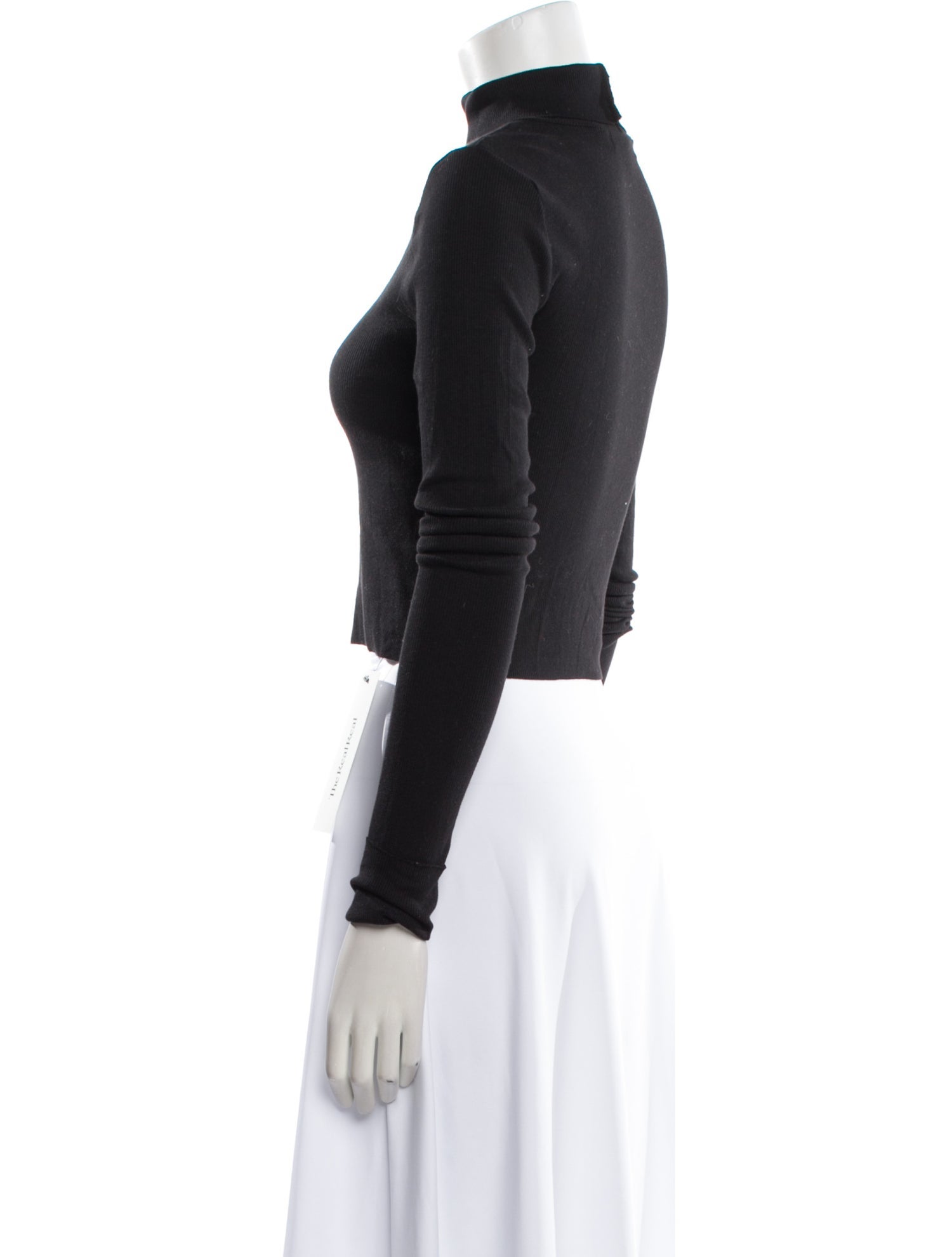Éterne Mock Neck Long Sleeve Crop Top