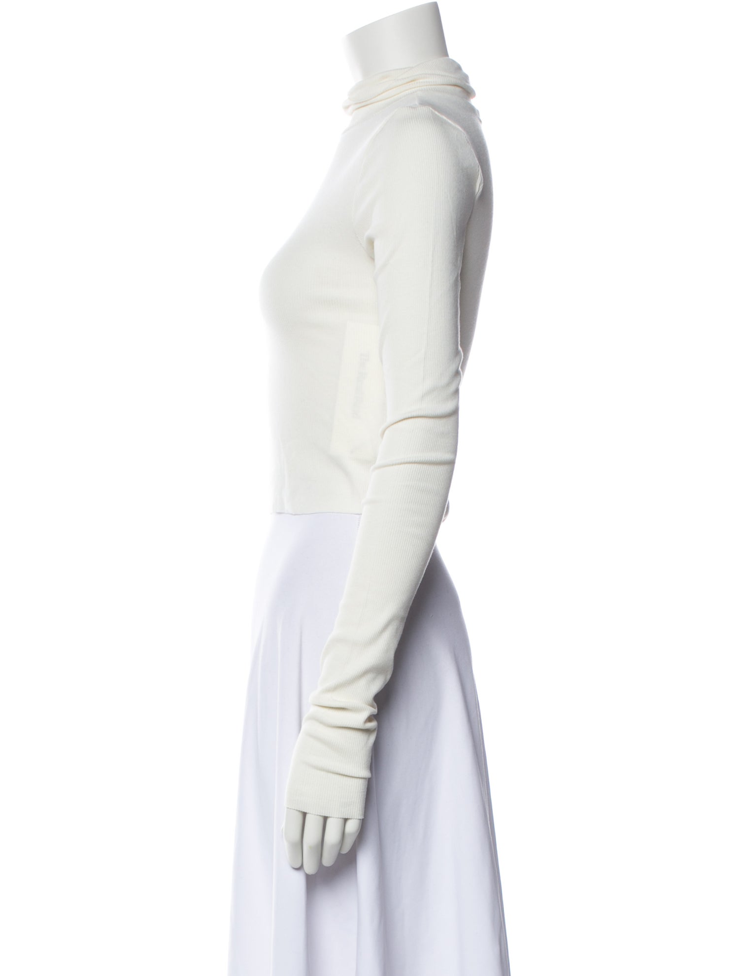 Éterne Mock Neck Long Sleeve Crop Top