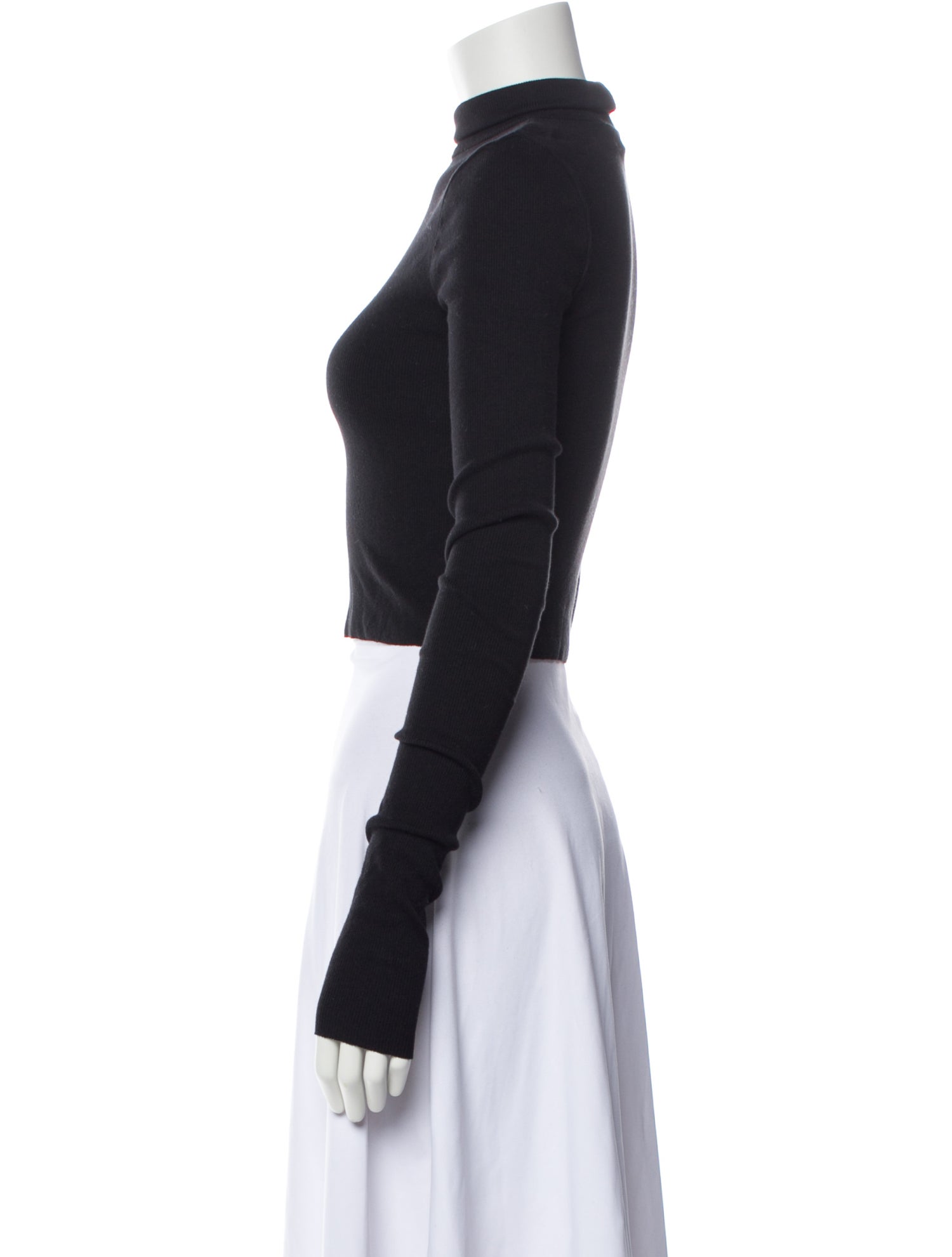 Éterne Mock Neck Long Sleeve Crop Top