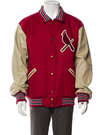 Ebbets Field Flannels Wool Striped Varsity Jacket