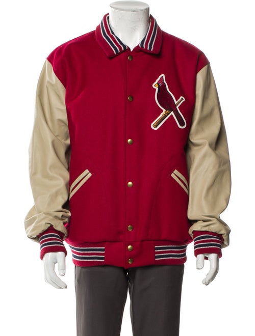Ebbets Field Flannels Wool Striped Varsity Jacket