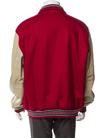 Ebbets Field Flannels Wool Striped Varsity Jacket