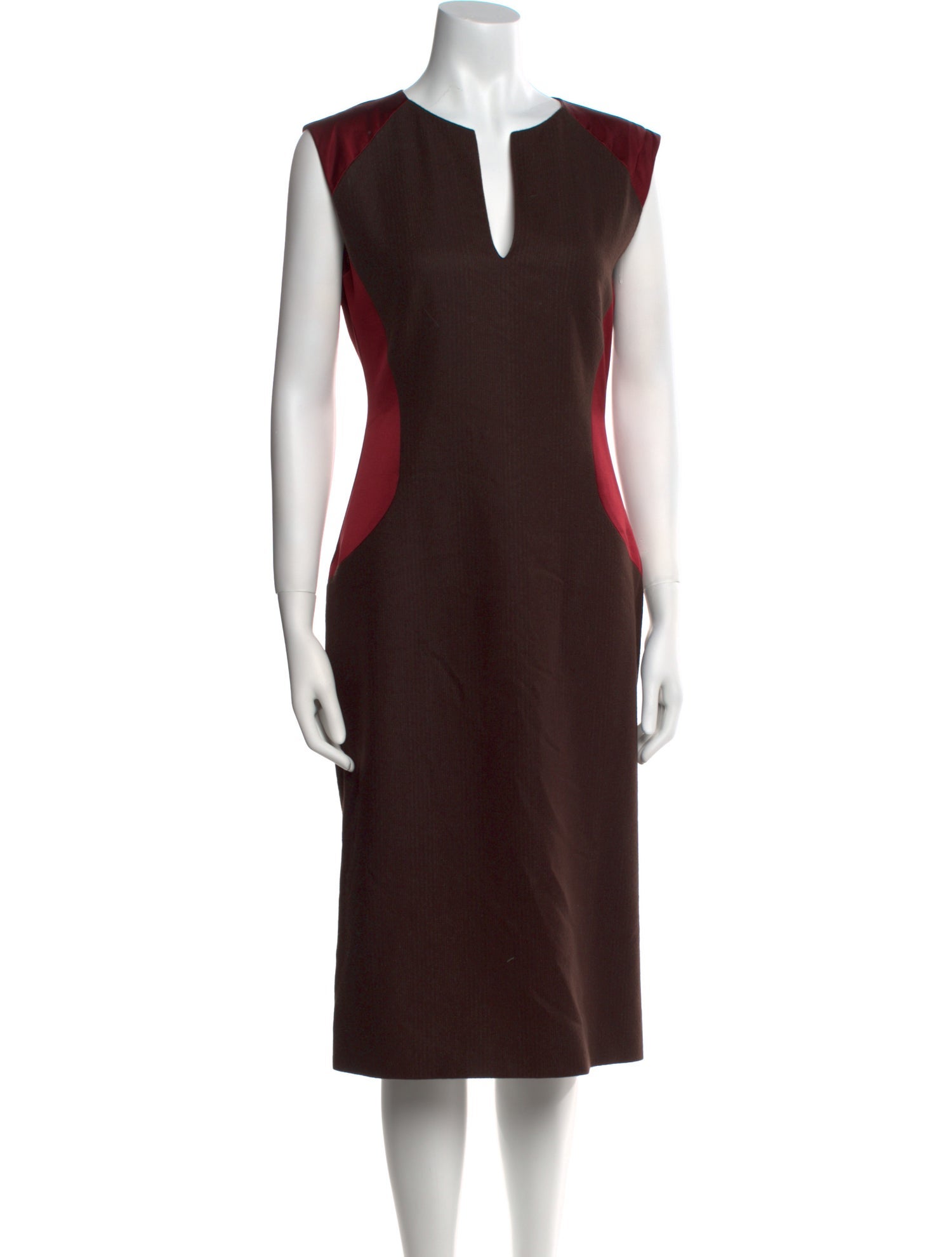 Wes Gordon V-Neck Midi Length Dress