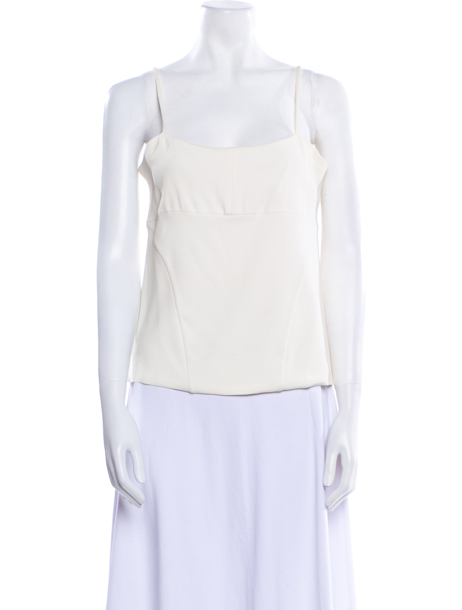 Wes Gordon Square Neckline Sleeveless Top