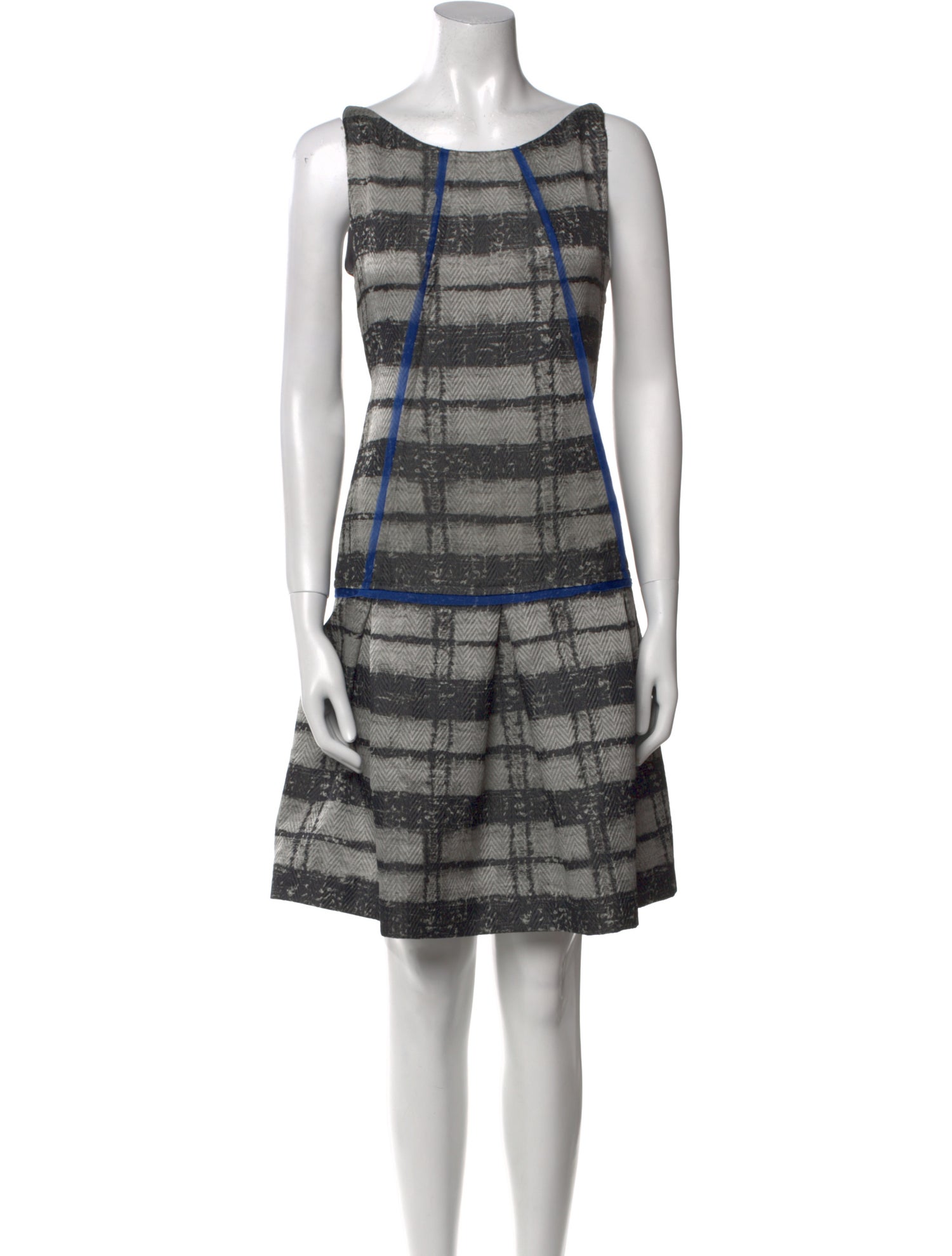 Wes Gordon Plaid Print Mini Dress