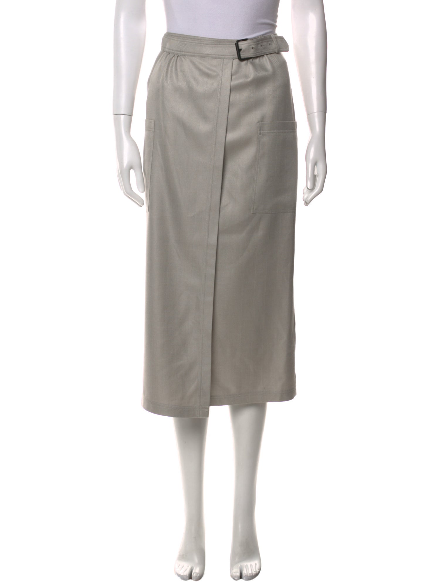 Wes Gordon Silk Midi Length Skirt