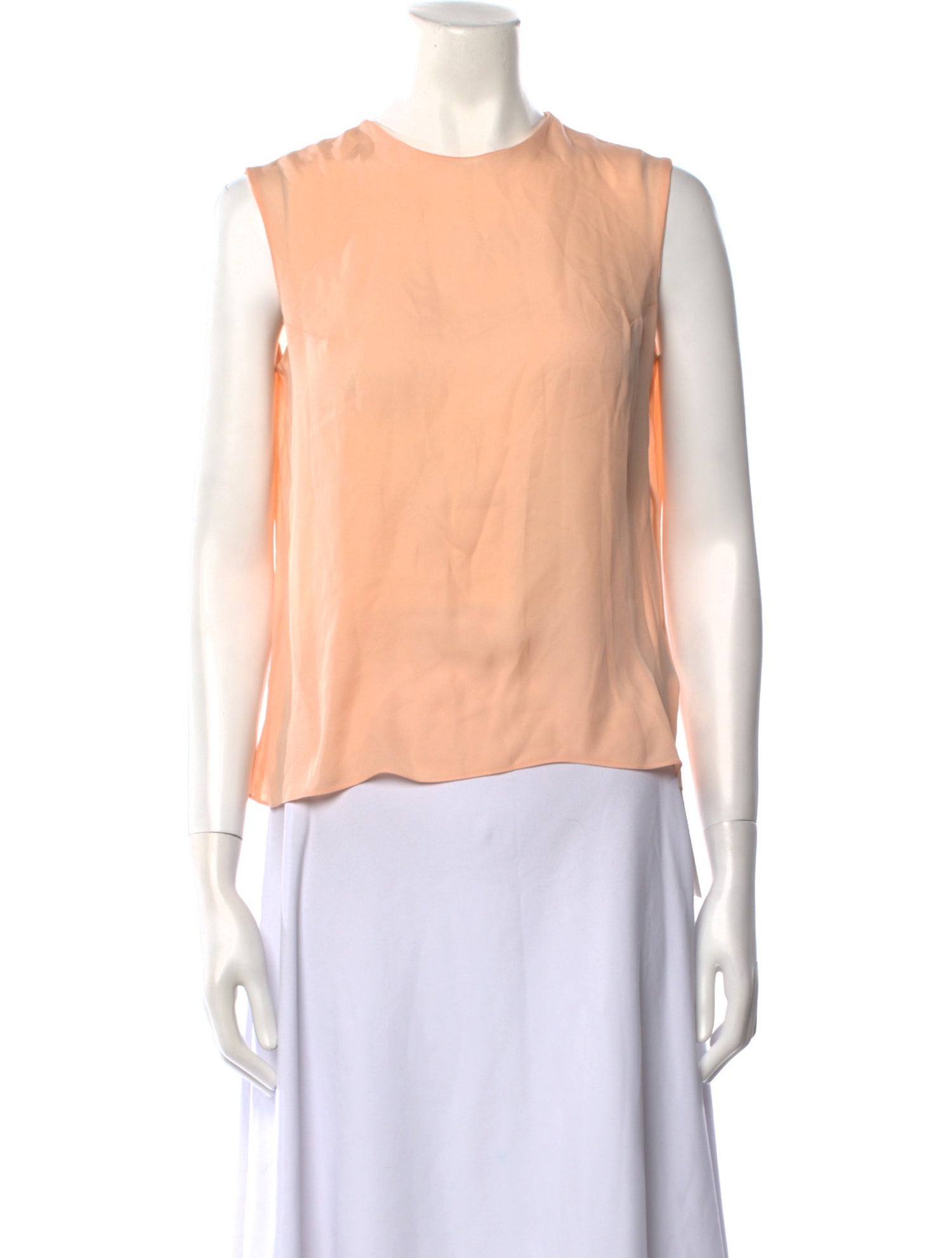 Wes Gordon Silk Crew Neck Blouse