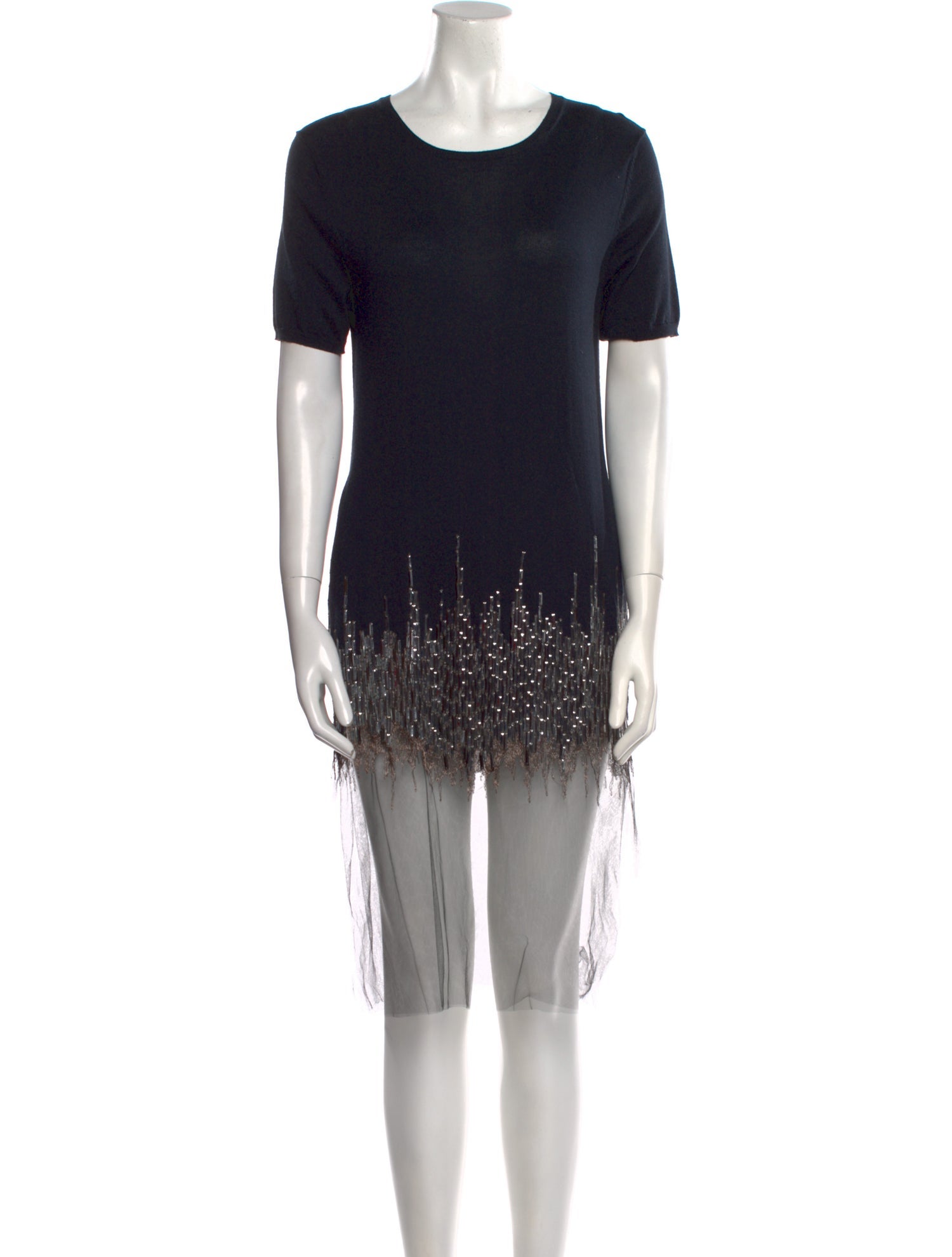 Wes Gordon Crew Neck Knee-Length Dress