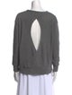 Wes Gordon Scoop Neck Long Sleeve Sweatshirt