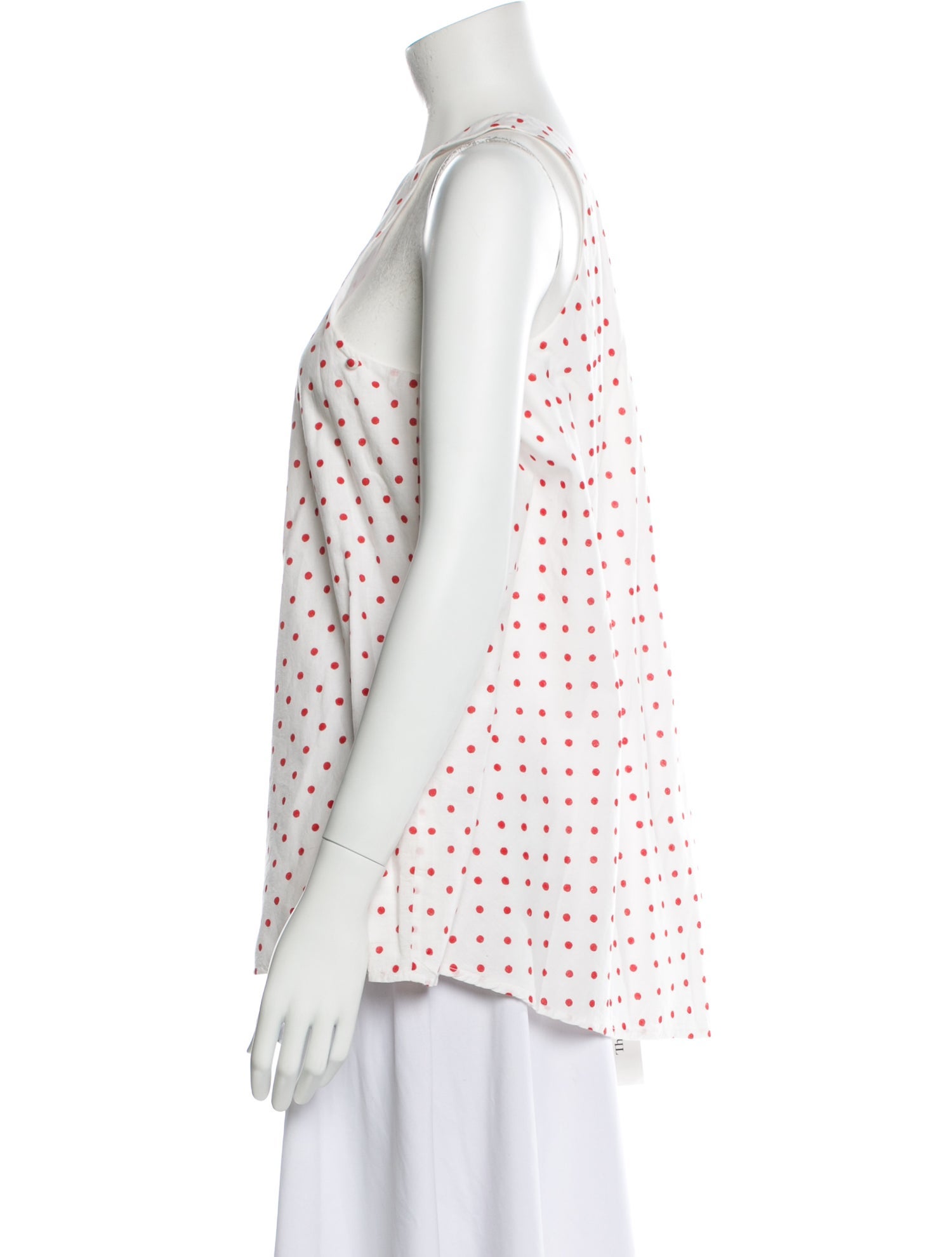 Egg Polka Dot Print V-Neck Blouse